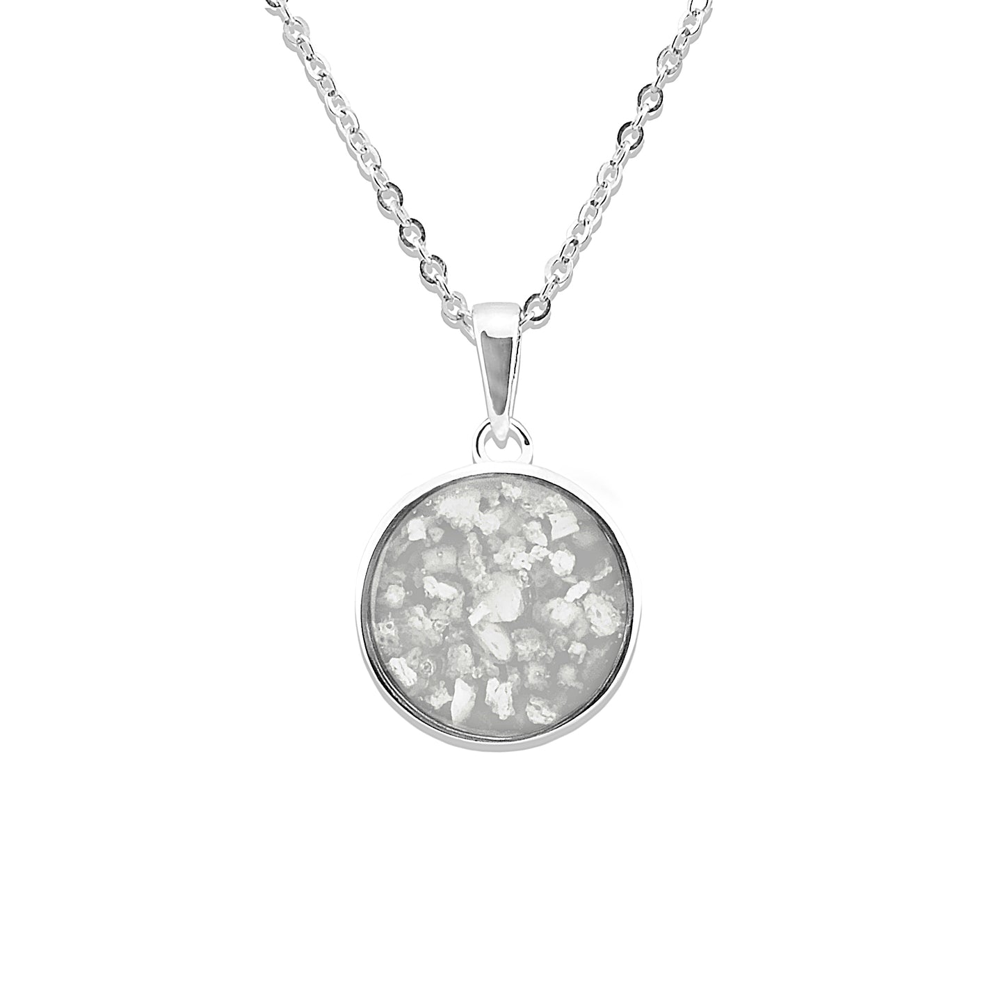 Ladies Classic Round Memorial Ashes Pendant