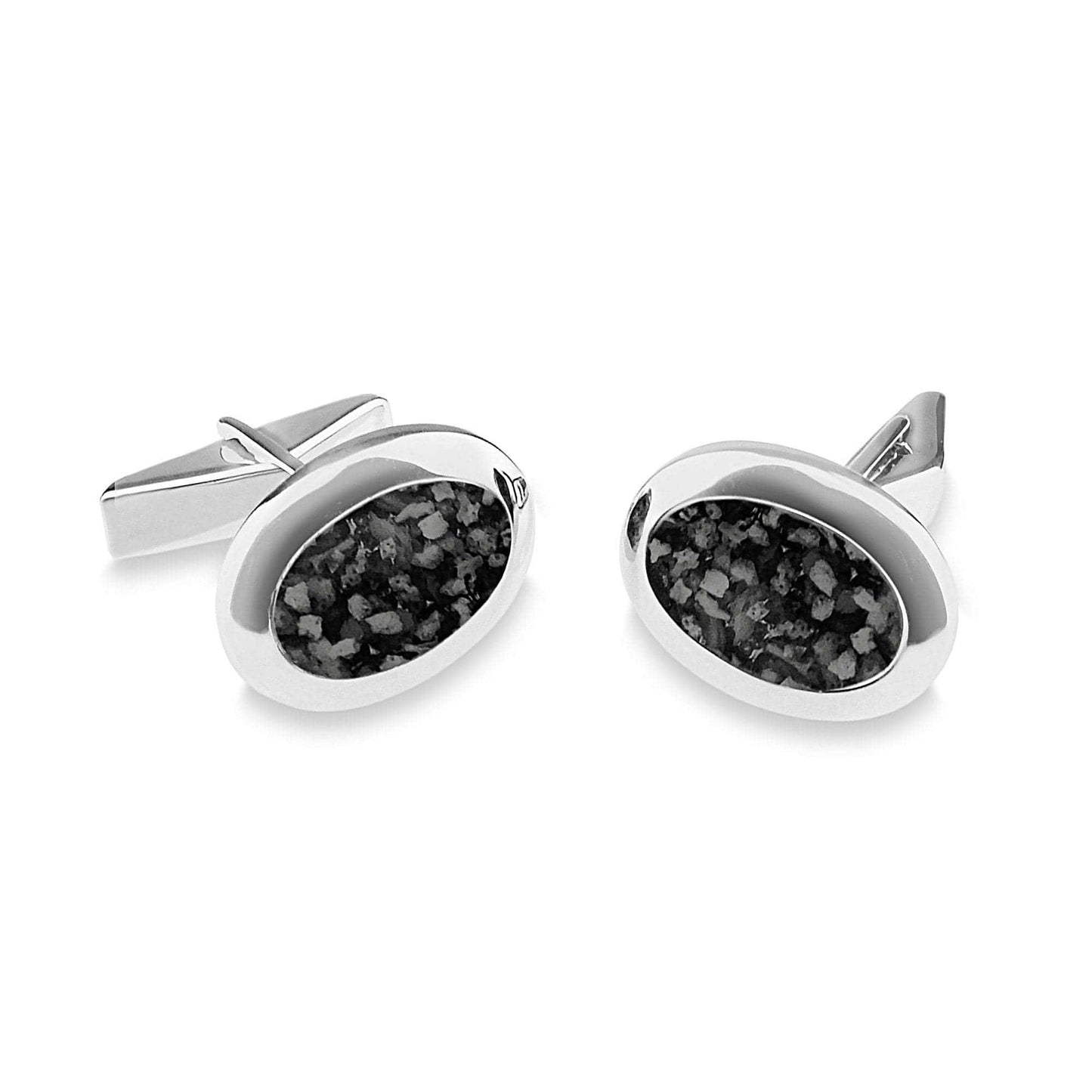 Gents Oval Memorial Ashes Cufflinks