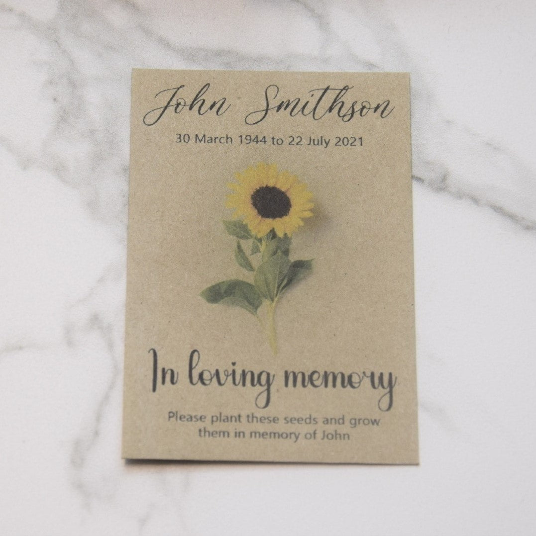 Sunflower Funeral Seeds