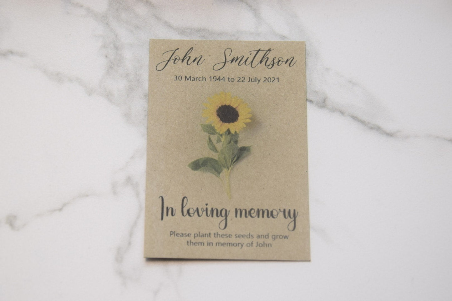 Sunflower Funeral Seeds