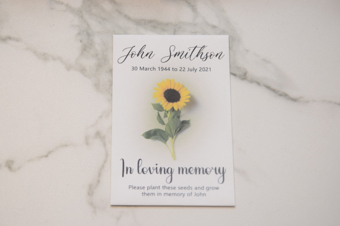Sunflower Funeral Seeds