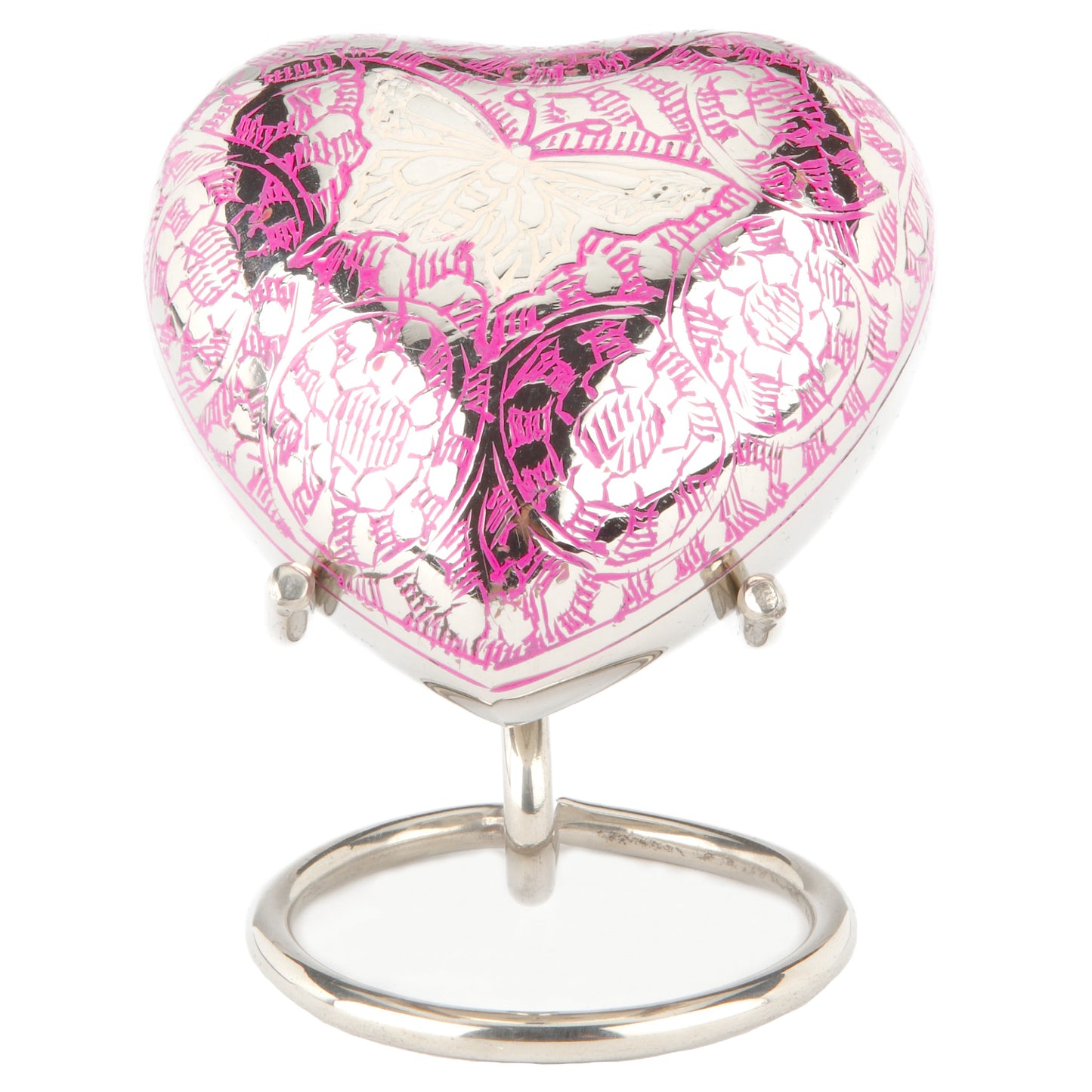 Portland Pink Heart Cremation Ashes Keepsake Mini Urn