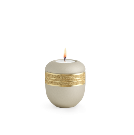 Worthing Glitter Cremation Ashes Urn Keepsake Cream