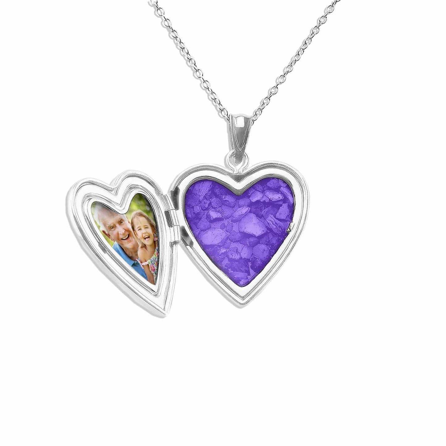 Heart Shaped Sterling Silver Memorial Ashes Locket