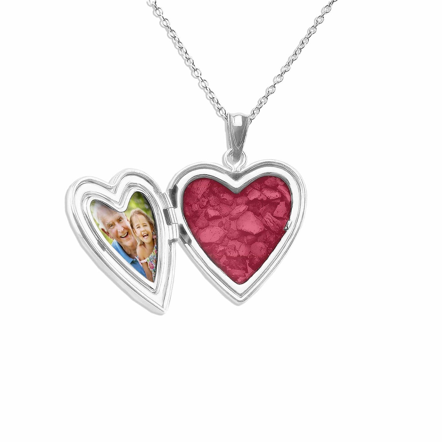 Heart Shaped Sterling Silver Memorial Ashes Locket
