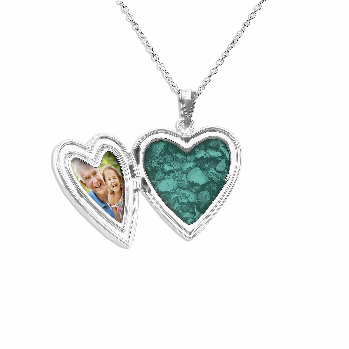 Heart Shaped Sterling Silver Memorial Ashes Locket